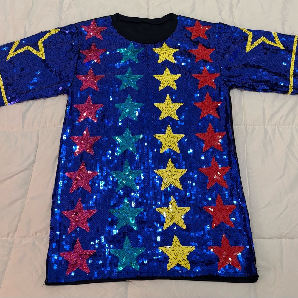 Colorful Sequin Star Dress